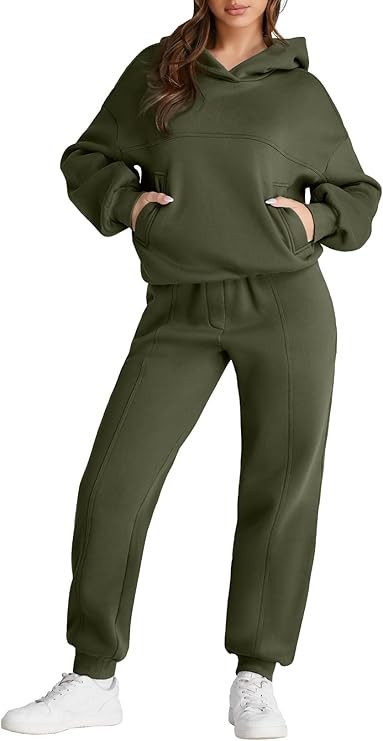 Aleumdr Womens 2 Piece Outfits Matching Sets Sweatsuit Hoodie Sweatshirts and Sweatpants Tracksui... | Amazon (US)
