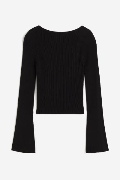 Rib-knit Top - Black - Ladies | H&M US | H&M (US + CA)