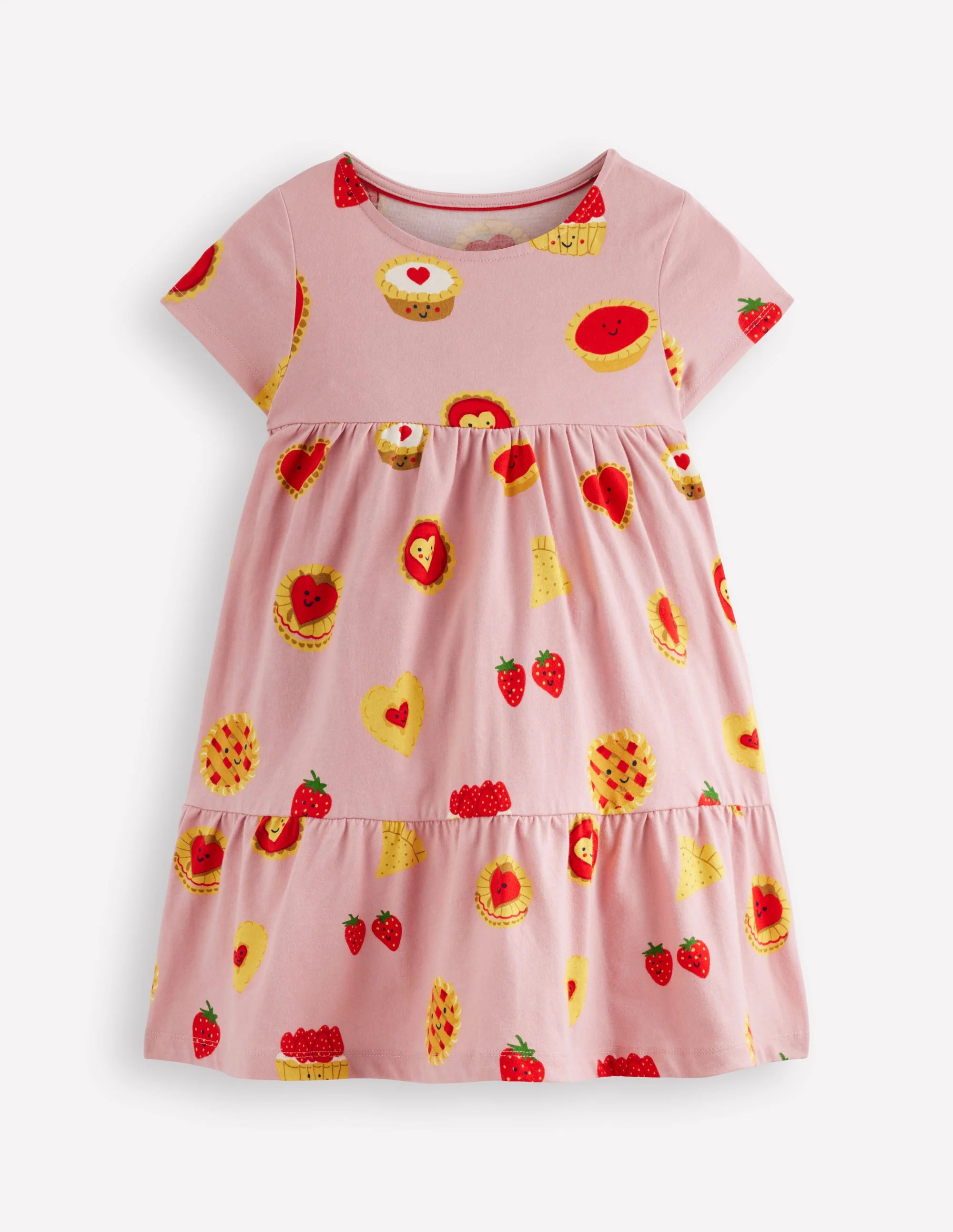 Ariel Twirly Jersey Dress-Vintage Pink Sweet Treats | Boden (US)