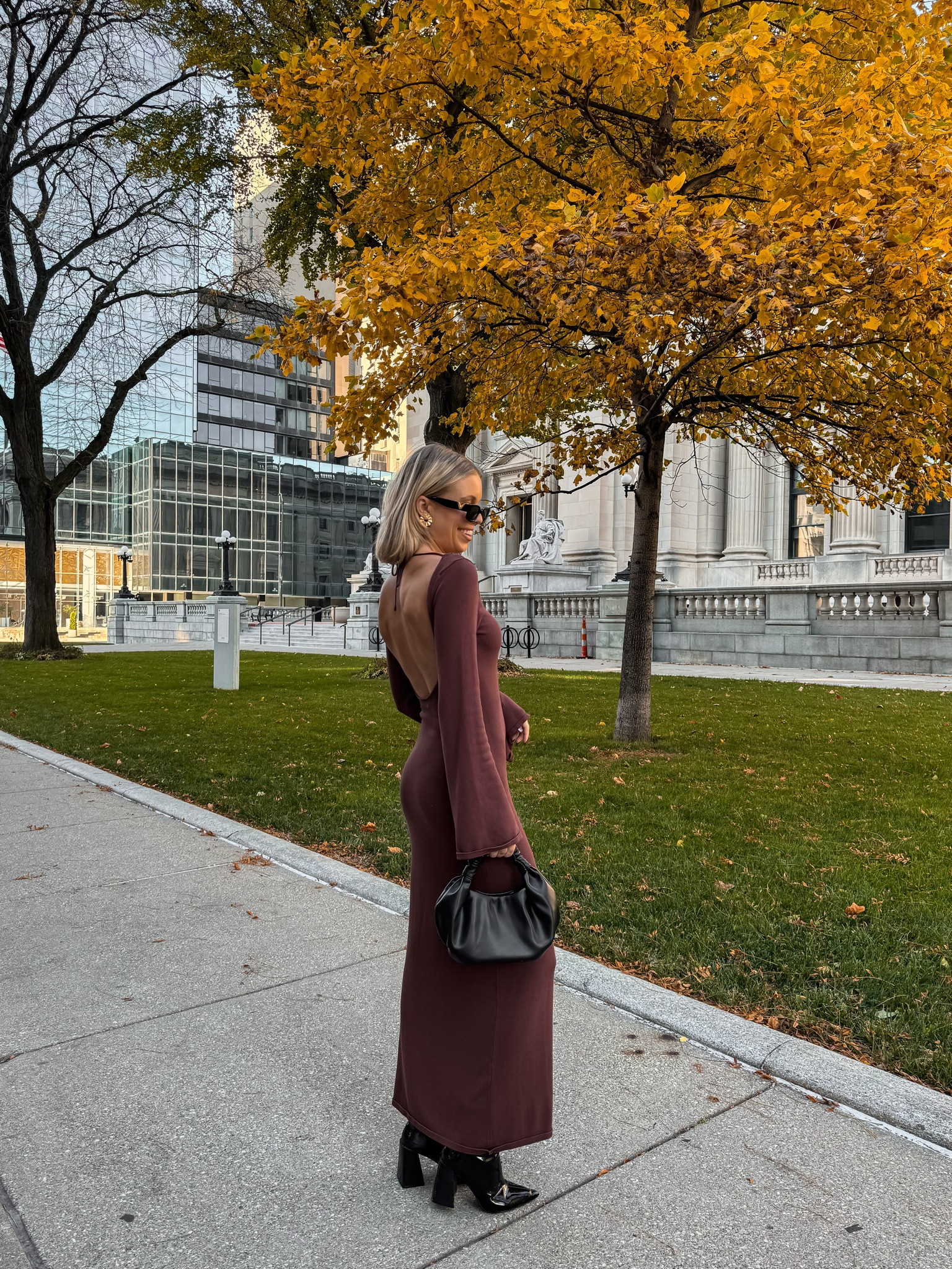 Wearing an XS in the dress!