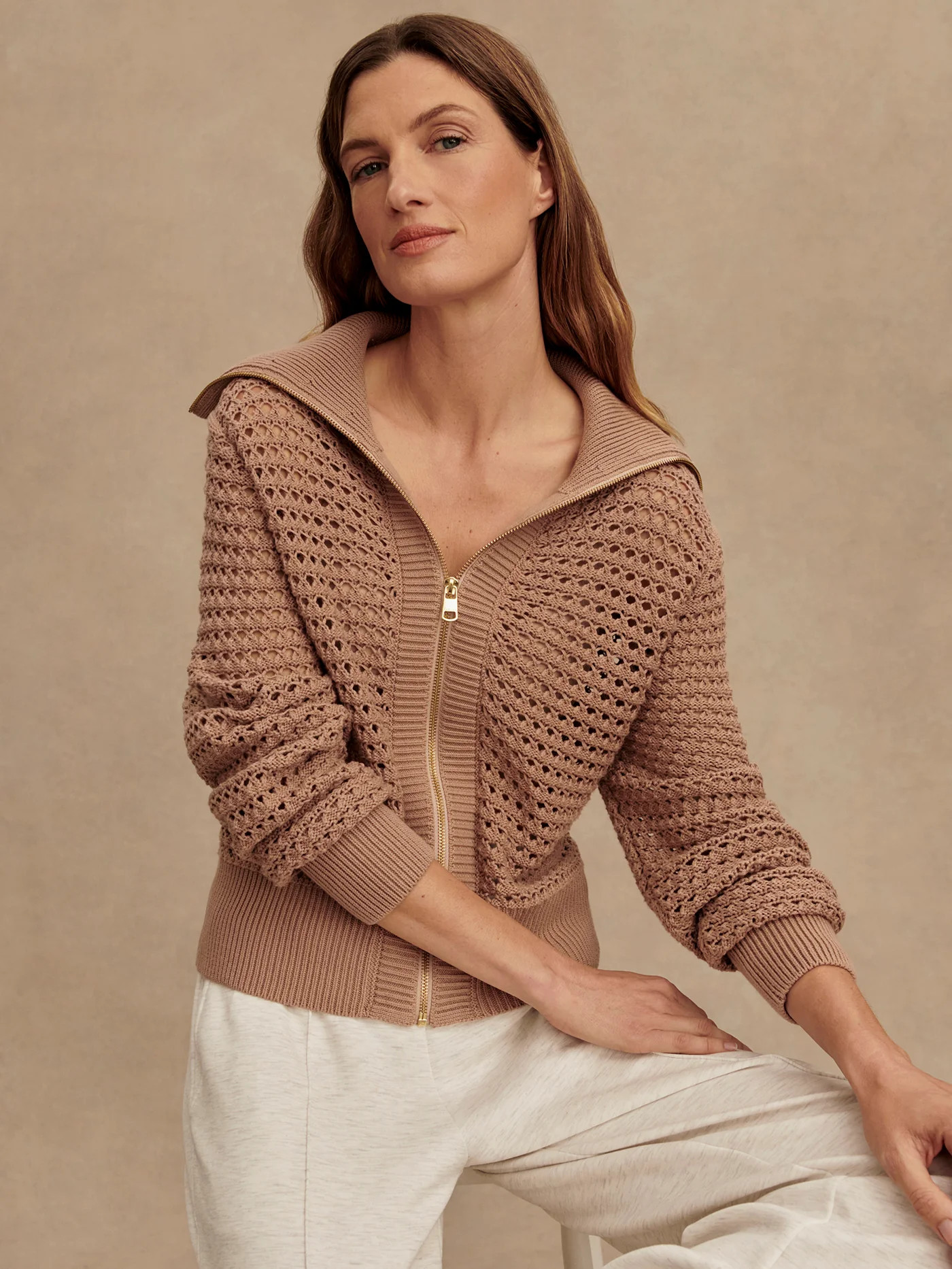 Eloise Zip-Through Knit | VARLEY UK | Varley UK