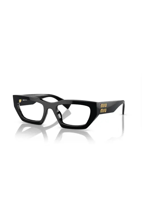 Miu Miu 53mm Irregular optical glasses in Black at Nordstrom | Nordstrom