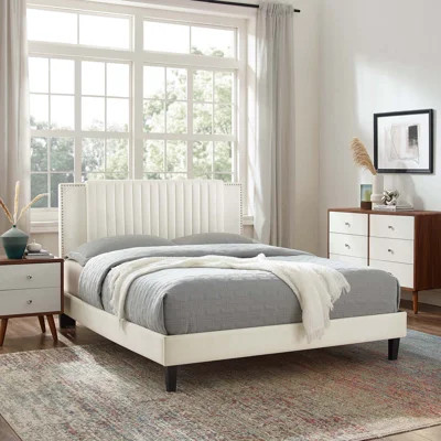 Modway Zahra Channel Tufted Performance Velvet Platform Bed | Wayfair North America