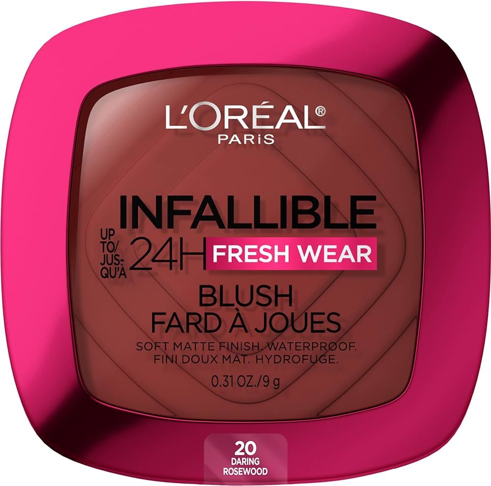 L'Oreal Paris Infallible Up to 24H Fresh Wear Soft Matte Blush, Blendable, Long-Lasting and Water... | Amazon (US)