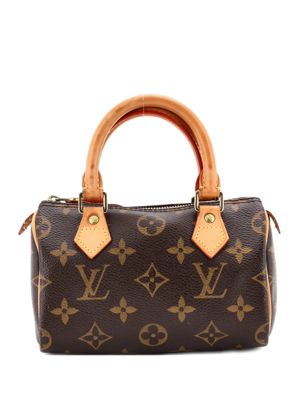 Louis Vuitton Pre-Owned Speedy Mini HL Handbag Monogram Canvas satchel - Brown | Farfetch Global