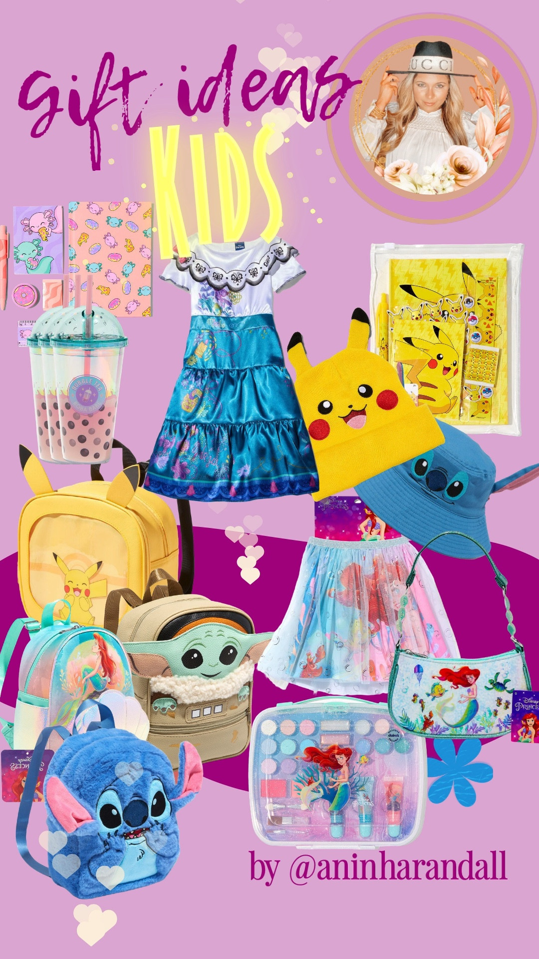 Kids gifts ideas | Encanto Disney Dress | Pikachu Beanie | Pokémon™ Pikachu Stationery Set | Pikachu Mini Backpack | Star Wars | Baby Yoda Mini Backpack | Disney Stitch Furry Mini Backpack | Little Stitch | Tea Design Lidded Tumbler | Little Mermaid Tutu | Disney | Princess | The Little Mermaid Handbag | The Little Mermaid Makeup Set | Make up Set for Kids | Girls make up set | Ariel Backpack| Ariel Jewelry set | Little Mermaid Ring Set | Girls Ring Set

#LTKGiftGuide #LTKkids #LTKfamily