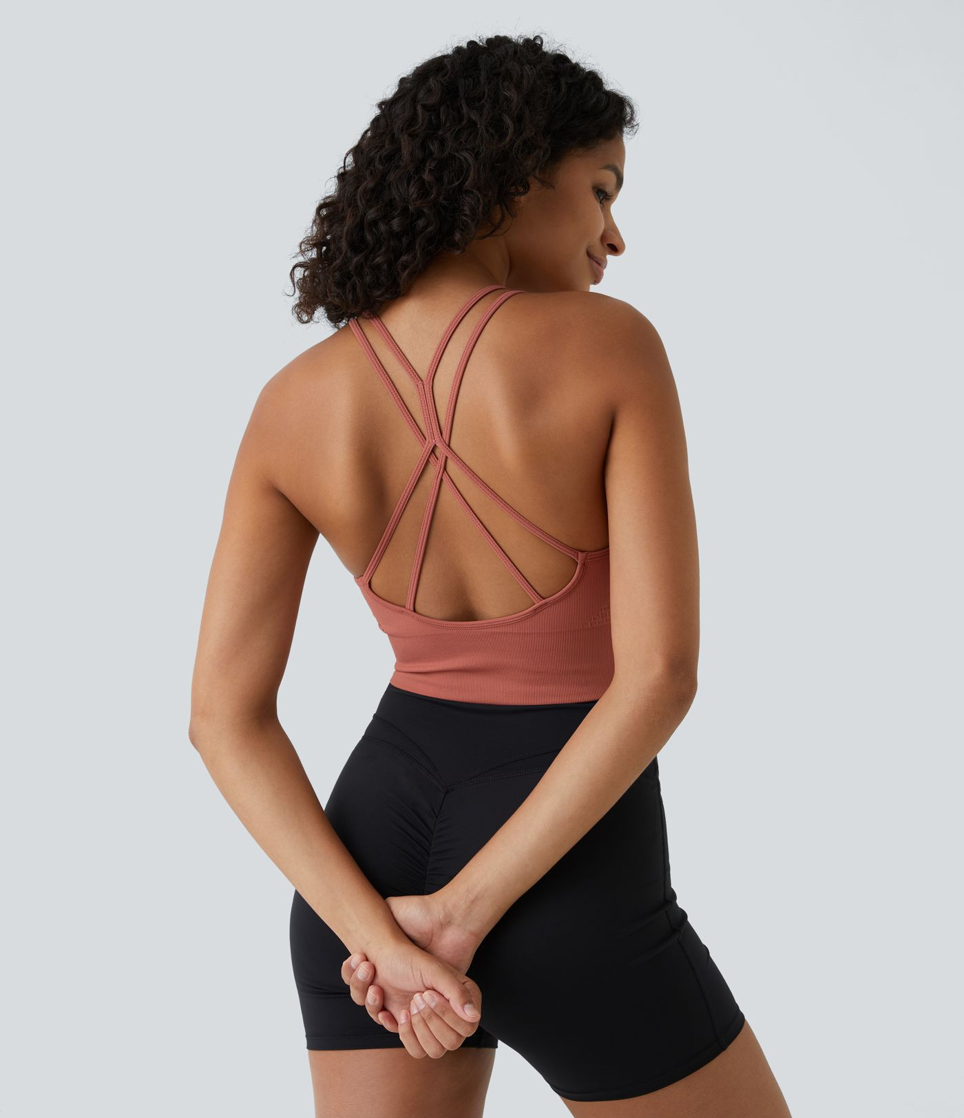 OneForm Seamless Flow Low Support Ruched Double Straps Sports Bra A-D Cups | HALARA
