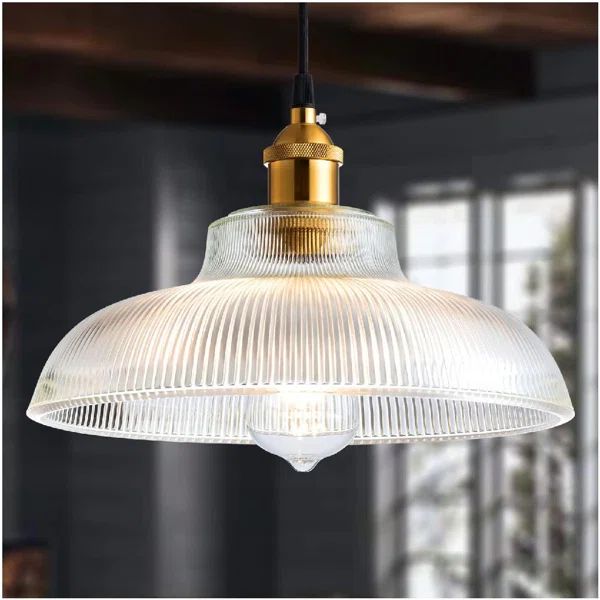 Pattern Glass Pendant Light Crystal Farmhouse Retro Hanging Lamp Modern Pendant Lighting Fixture ... | Wayfair North America