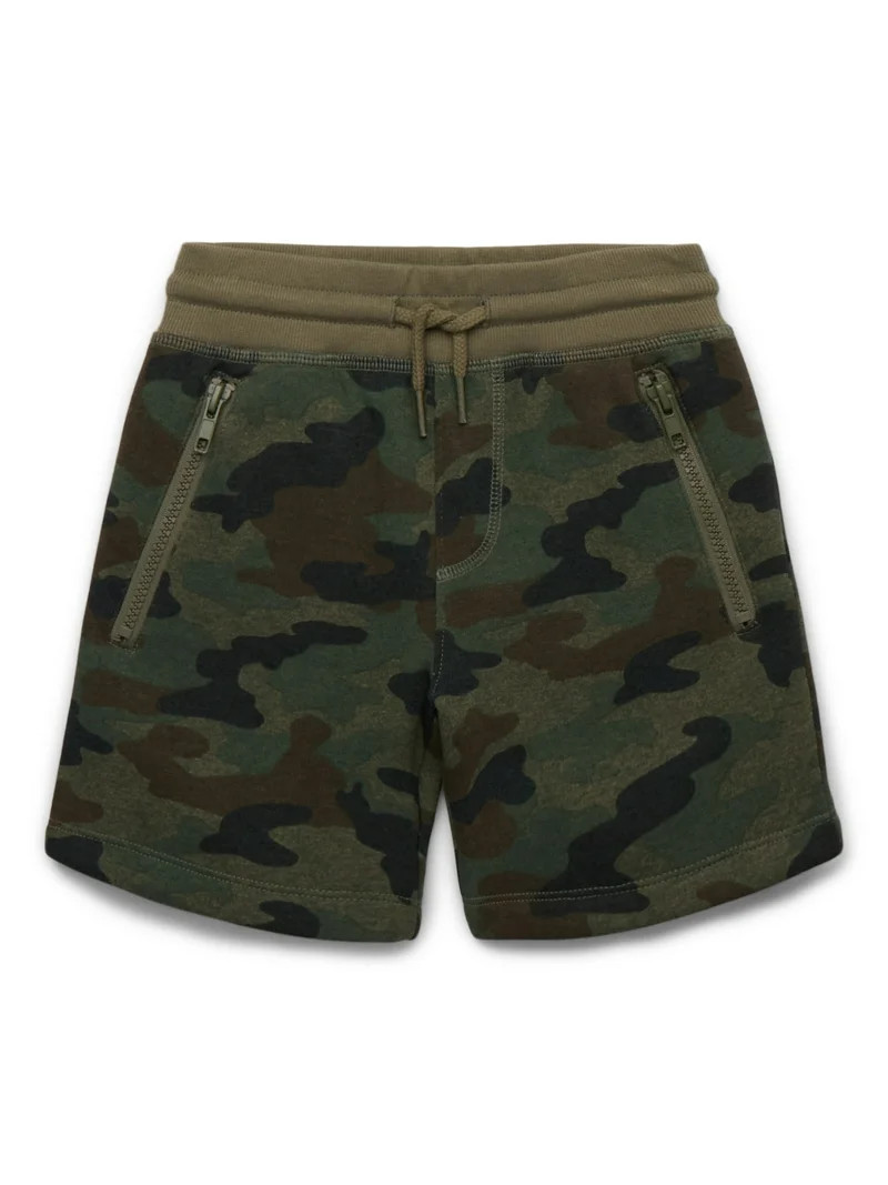 Wonder Nation Boys Fleece Pull-On Shorts with Zipper Pockets, Sizes 4-18 & Husky | Walmart (US)