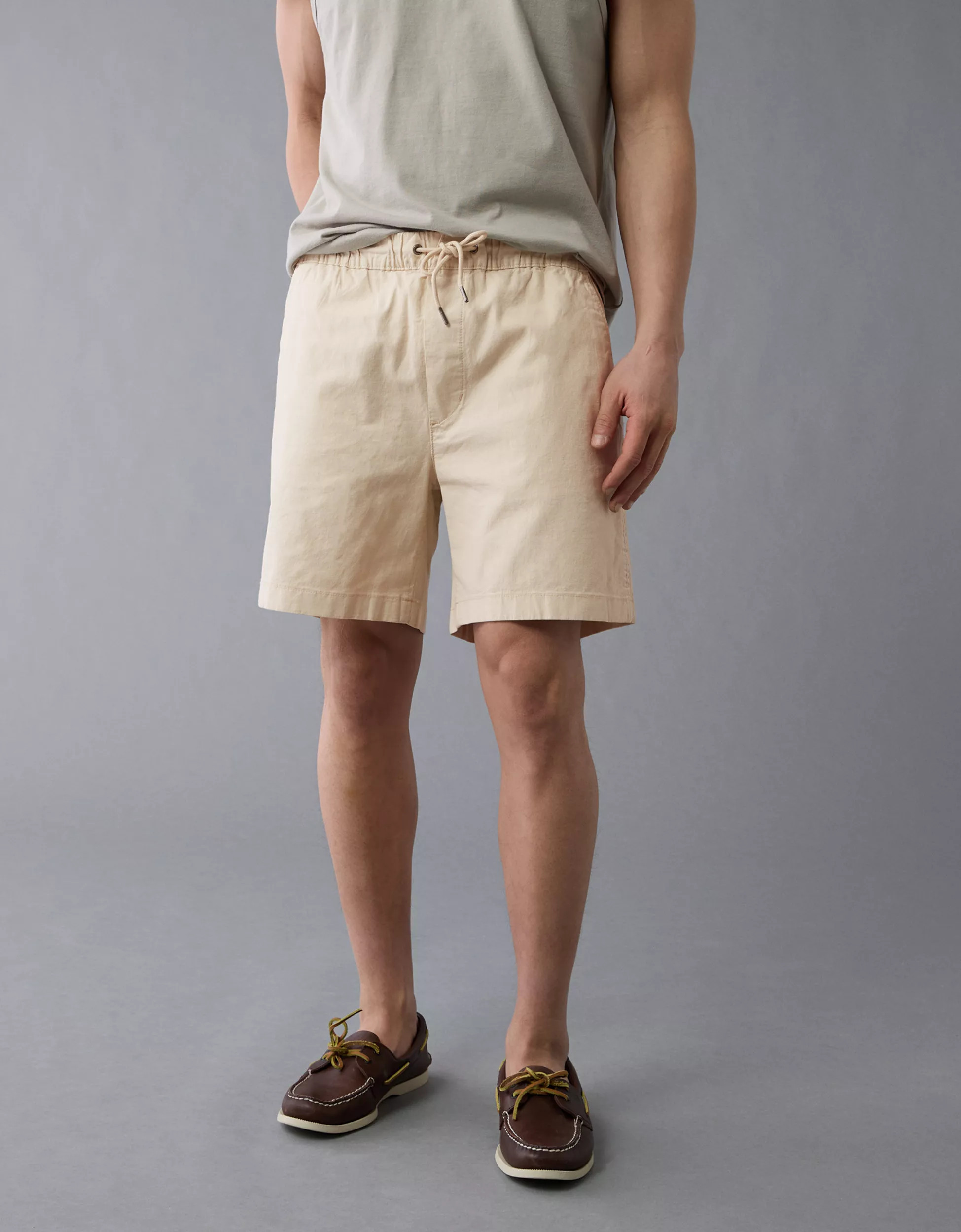 AE 7" Flex Linen-Blend Trekker Short | American Eagle Outfitters (US & CA)