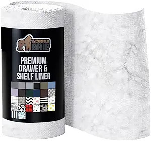 Gorilla Grip Smooth Surfaced Top Slip Resistant Drawer and Shelf Liner, Non Adhesive Water Resist... | Amazon (US)