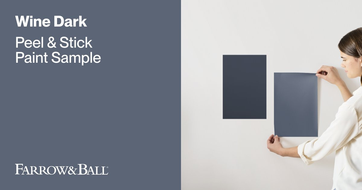 Wine Dark Paint Sample by Farrow & Ball (308) | Peel & Stick Paint Sample | Samplize