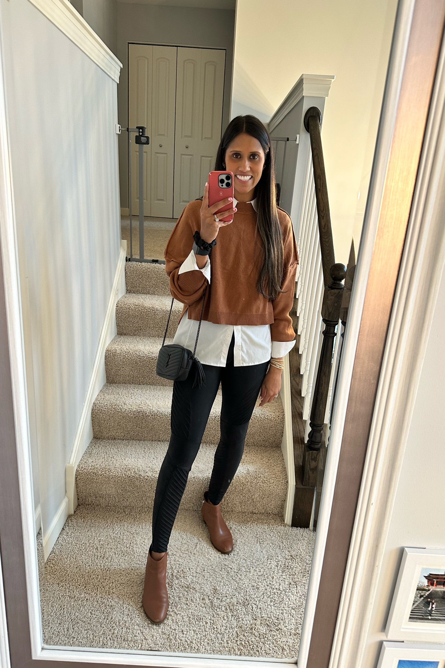 Black and brown with a splash of white! This Athleta button up is one of my most worn pieces and goes with everything! 

#LTKfindsunder50 #LTKstyletip #LTKMostLoved