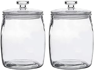 Ritayedet 1/2 Gallon Glass Jars with Lid, Wide Mouth Cookie Jars Set of 2, Apothecary Jars for Ca... | Amazon (US)