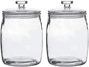 Ritayedet 1/2 Gallon Glass Jars with Lid, Wide Mouth Cookie Jars Set of 2, Apothecary Jars for Ca... | Amazon (US)