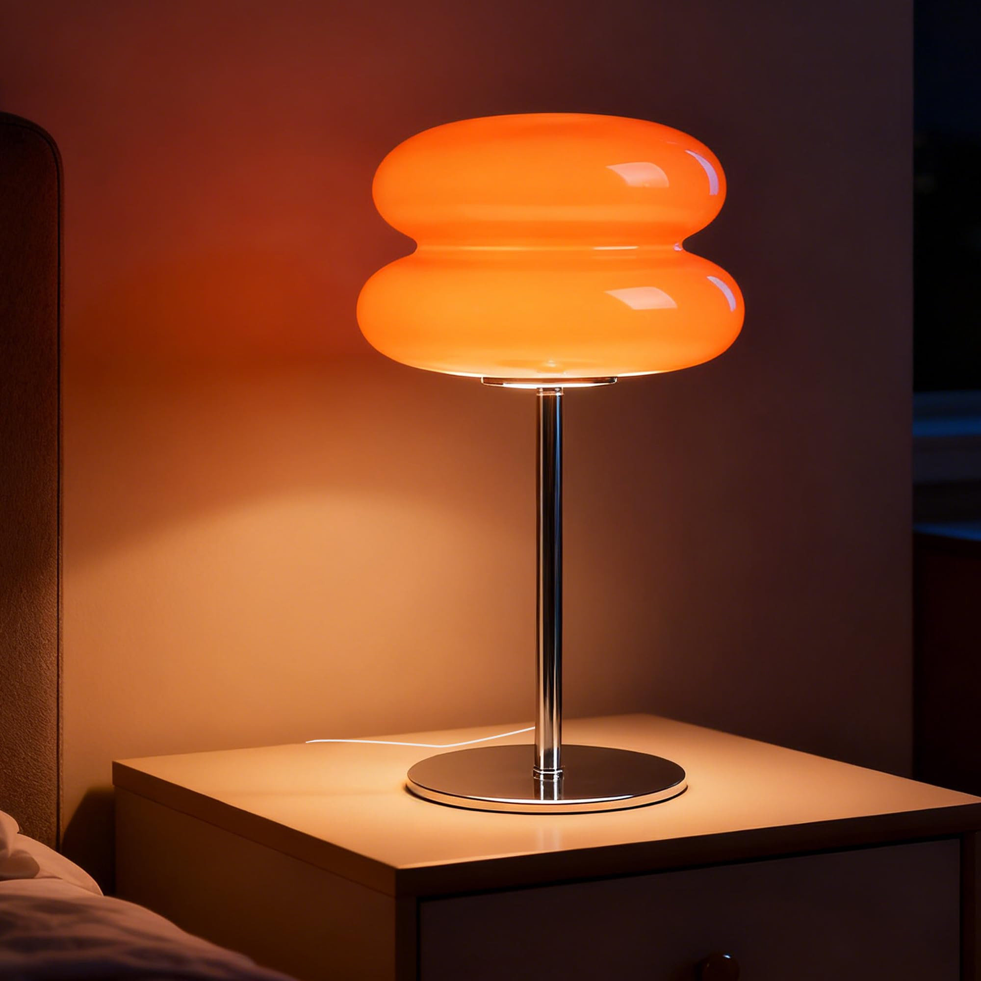 Bedroom Mushroom lamp, Medieval Modern Bedside Table lamp, dimmable Retro Egg Tart Headlight, Uni... | Amazon (US)