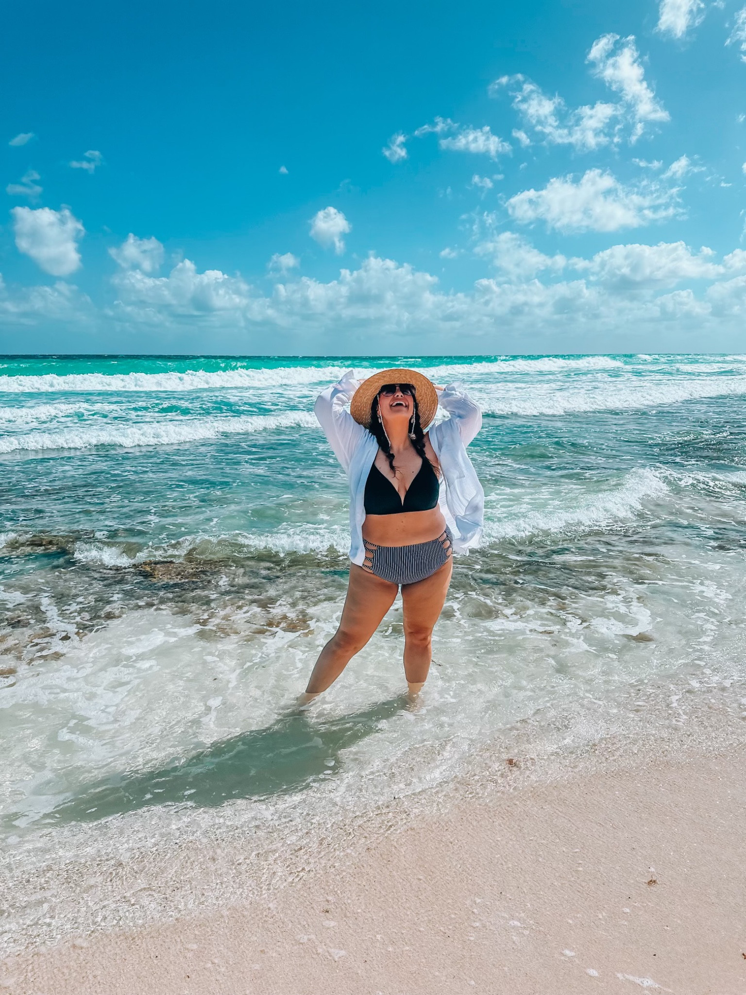 Spring Break Outfit - Beach Vacation - Cover Up - Swimwear - Hat - Sunglasses - Bikini - Sandals - Shirt - Midsize

#LTKtravel #LTKswim #LTKstyletip