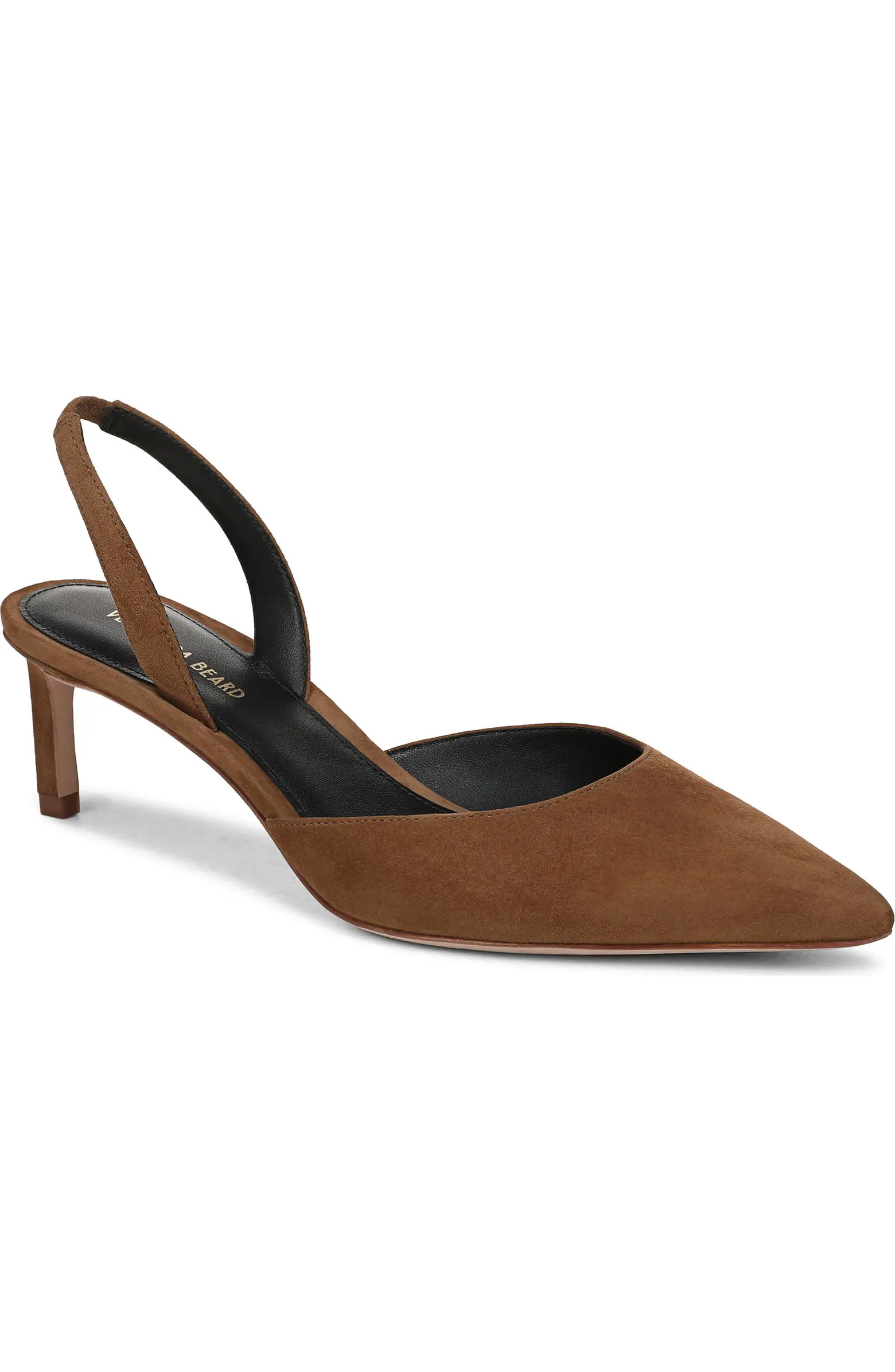 Caroline Slingback Pointed Toe Kitten Heel Pump (Women) | Nordstrom