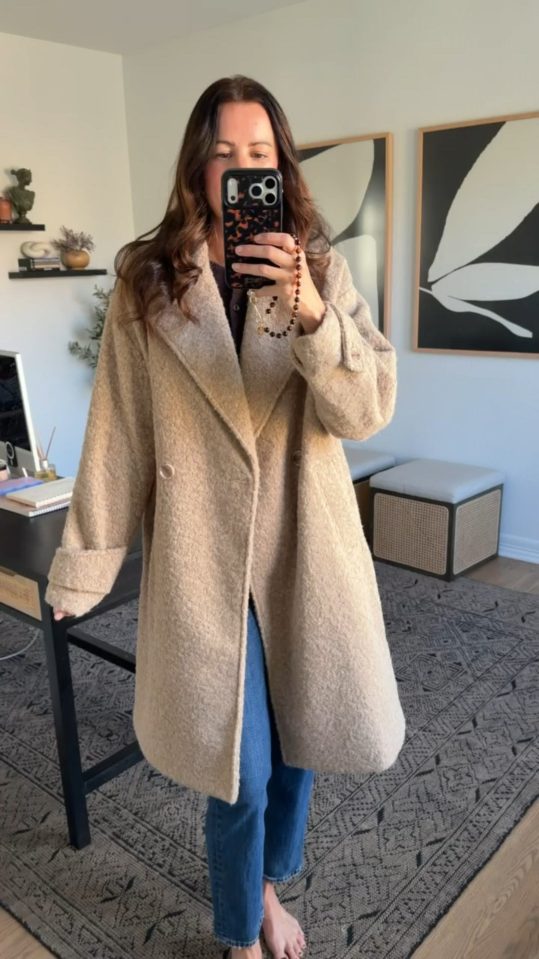 This boucle coat is so warm and on trend! 

#LTKgrwm #LTKSeasonal #LTKTall