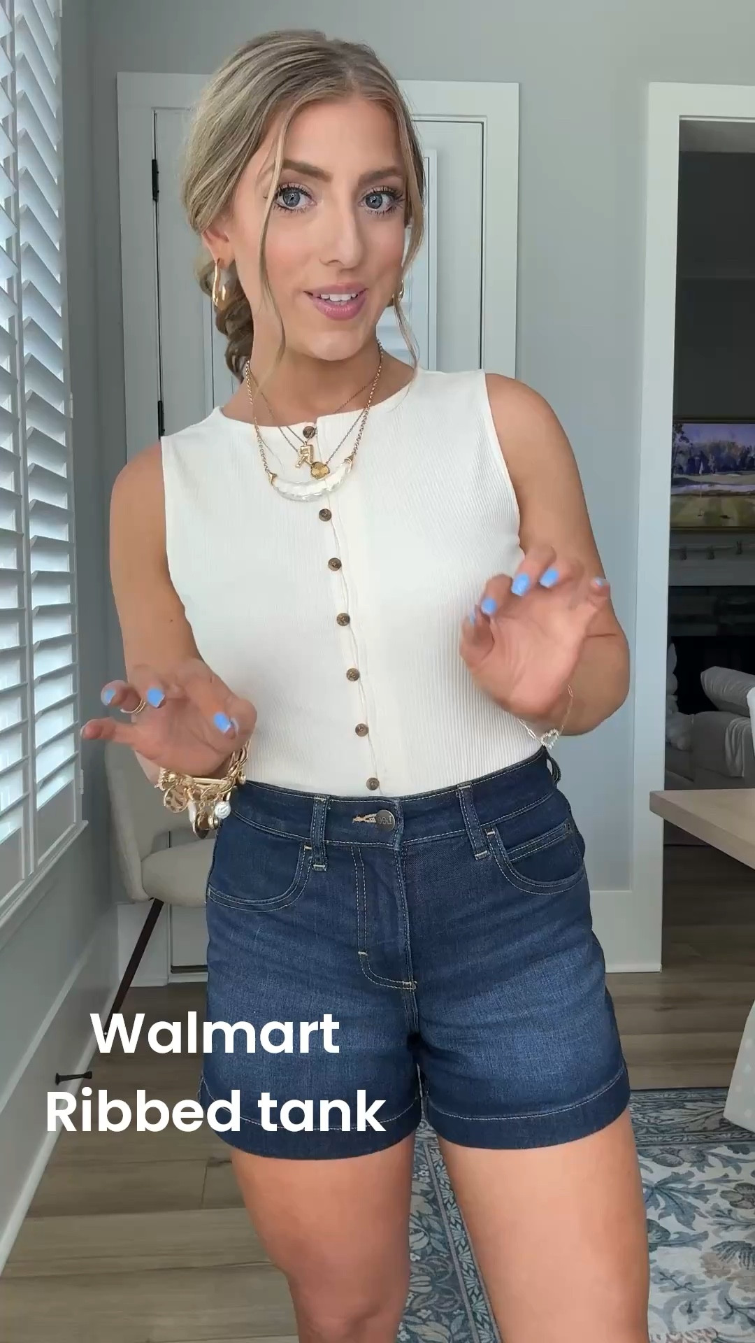 Basics but make them elevated 🤍❤️ these Walmart tanks are the perfect everyday staple and the fit is SO good. Paired with denim shorts or jeans for easy outfits you’ll wear on repeat
Simple, flattering, and budget friendly

#walmartstyle #walmartfashion #everydaybasics #denimoutfits #summerstyle #momstyle #casualoutfits #affordablefashion #outfitideas #closetstaples #easylooks #walmartfinds

#LTKPetite #LTKootd