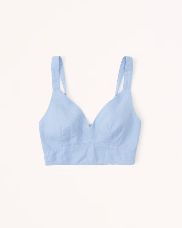 Women's Linen-Blend Set Top | Women's Tops | Abercrombie.com | Abercrombie & Fitch (US)