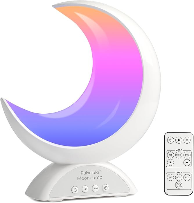 Touch Moon Table Lamp with RGB Adjustable Light, Scene Mode and Music Mode, Warm White LED Moon L... | Amazon (US)