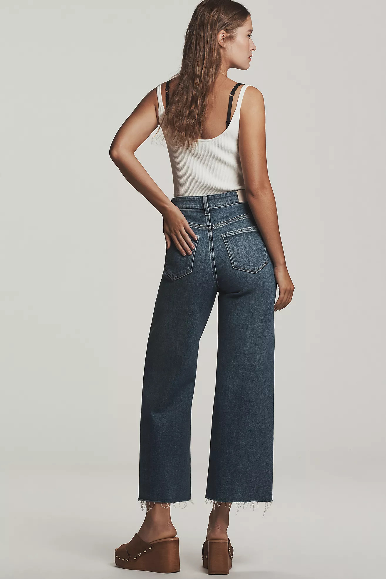 PAIGE Anessa High-Rise Crop Wide Leg Jeans | Anthropologie (US)