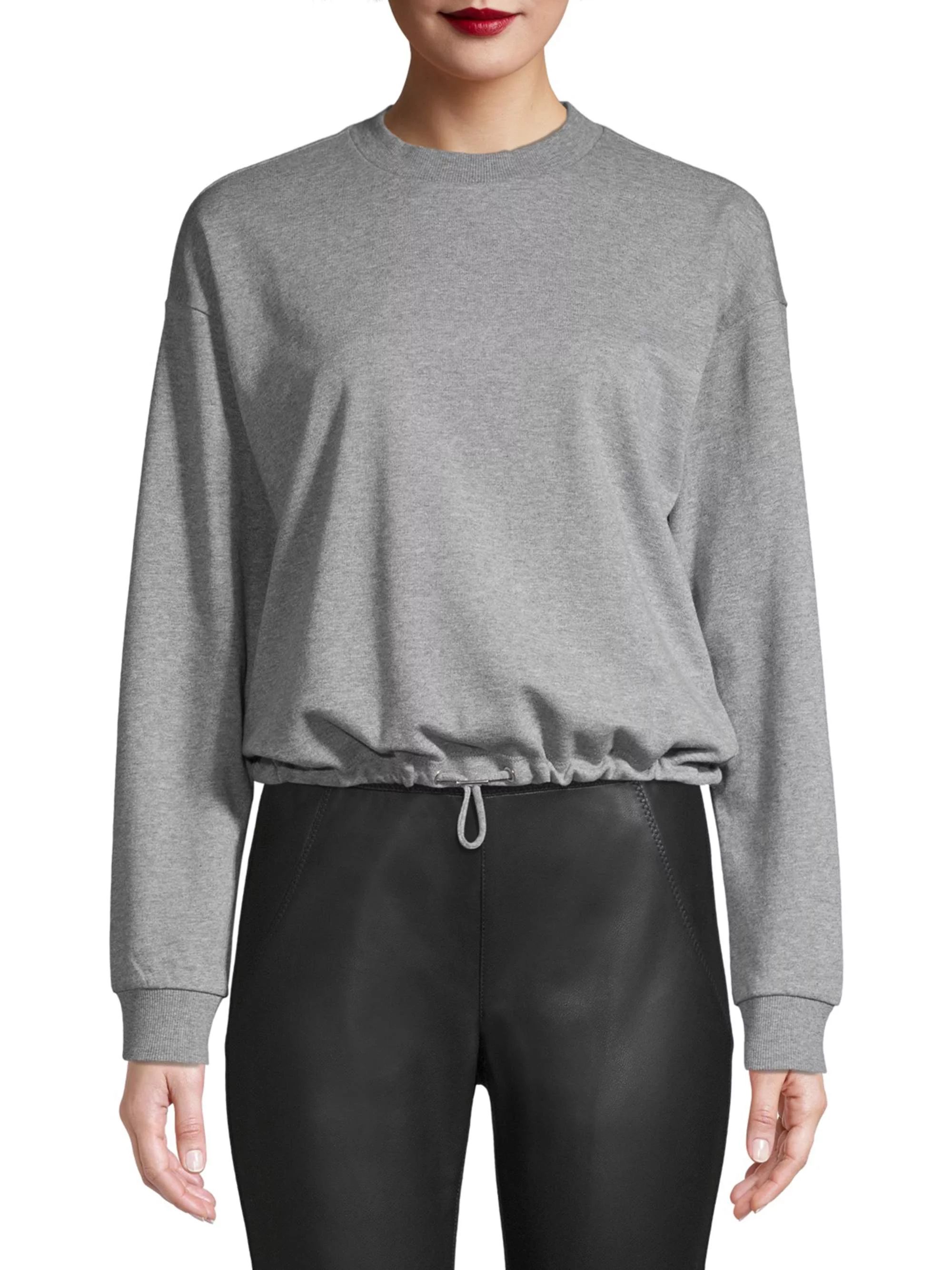 No Boundaries Juniors' Cinched Waist Sweatshirt | Walmart (US)