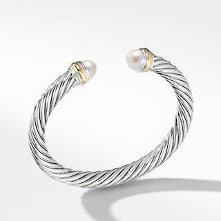 Cable Classic Collection® Bracelet with Pearls and 14K Yellow Gold | David Yurman