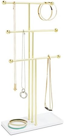 Amazon.com: Umbra Trigem Hanging Jewelry Organizer Tiered Tabletop Countertop Free Standing Neckl... | Amazon (US)