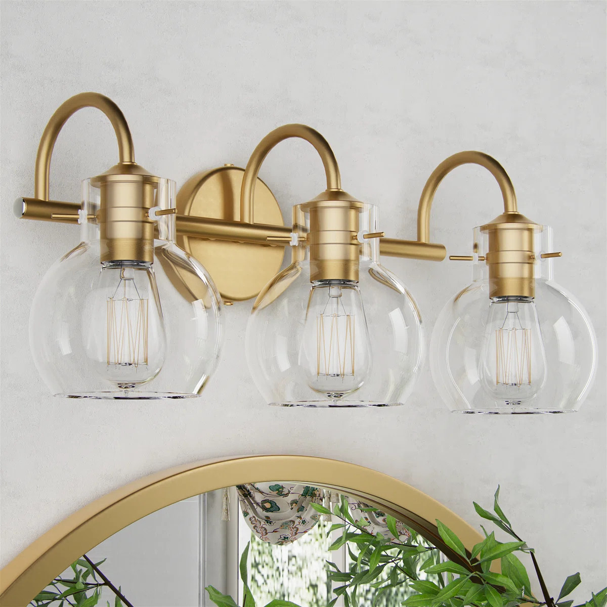 Zeline Light Dimmable Bathroom Vanity Lights with Clear Shade Vanity Light Fixture | Wayfair North America