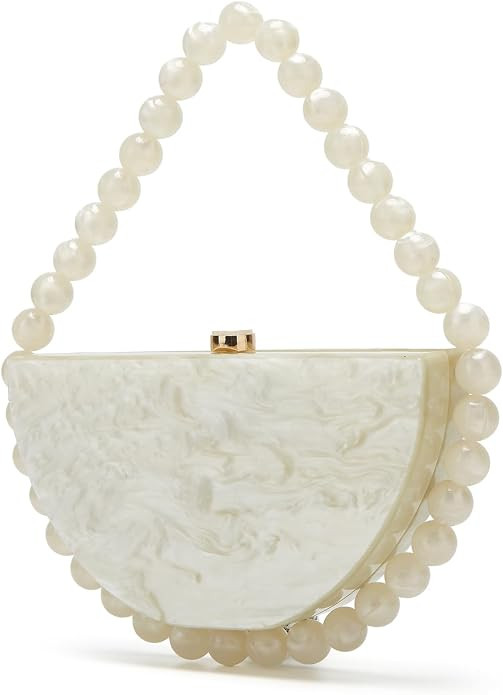 Monederos de mano de acrílico para mujer, lindo bolso de noche con cuentas, elegante y moderno, ... | Amazon (US)