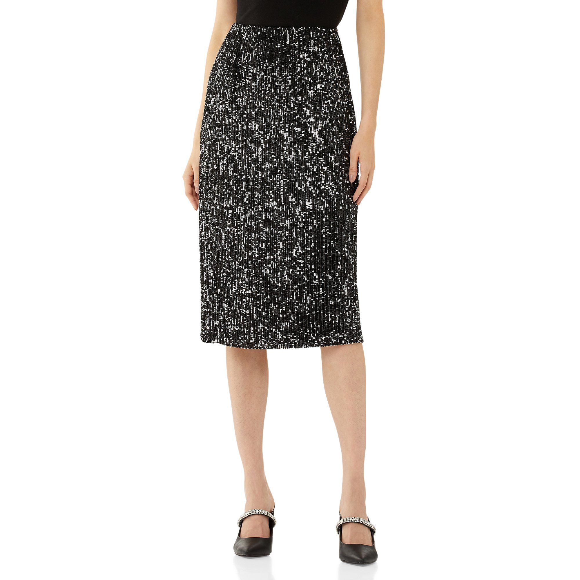 Scoop Women's Pull-On Sequin Skirt | Walmart (US)