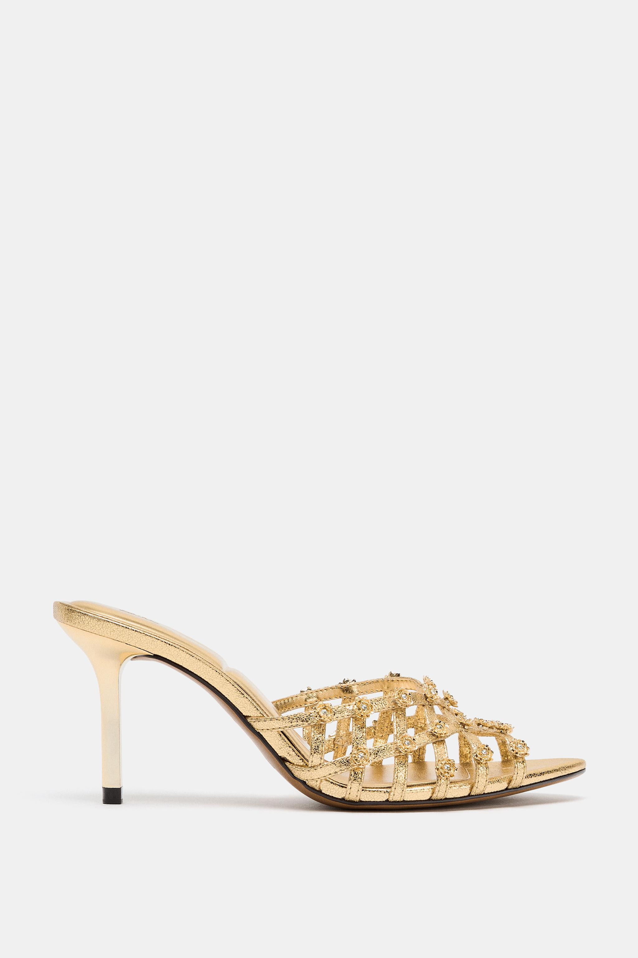SHINY HEELED SANDALS | Zara UK