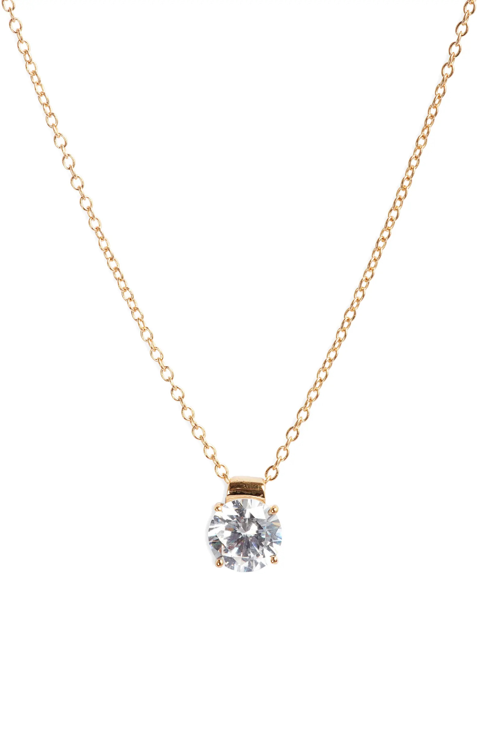 Sterling Silver & Cubic Zirconia Pendant Necklace | Nordstrom