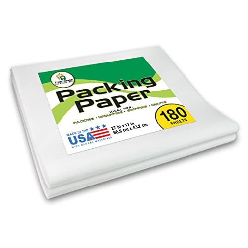 Packing Paper Sheets for Moving - 180 Sheets of Newsprint Paper - Must Have in Your Moving Supplies - 27" x 17" - Made in USA | Amazon (US)