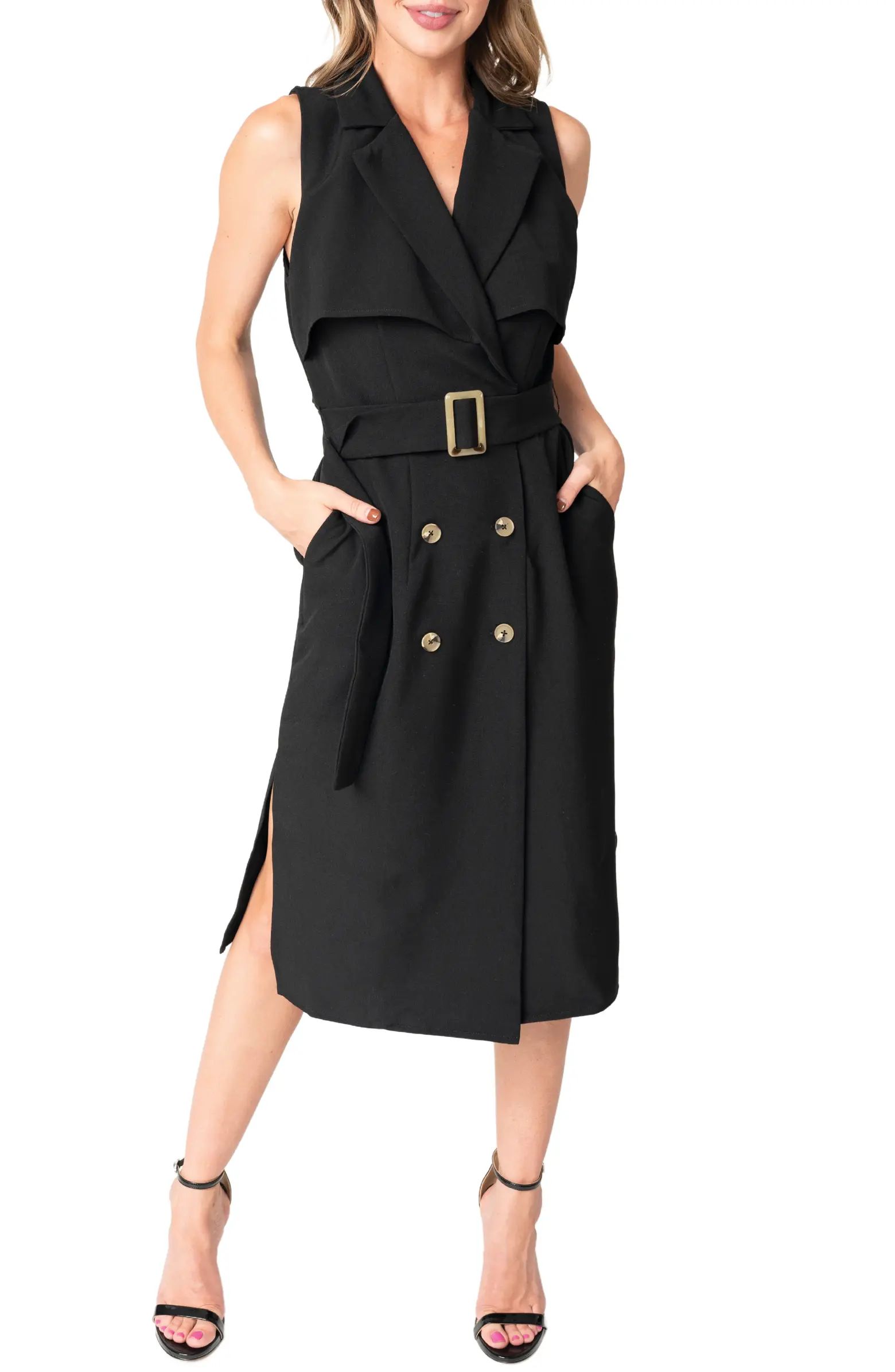 GIBSONLOOK Sleeveless Trench Dress | Nordstrom | Nordstrom