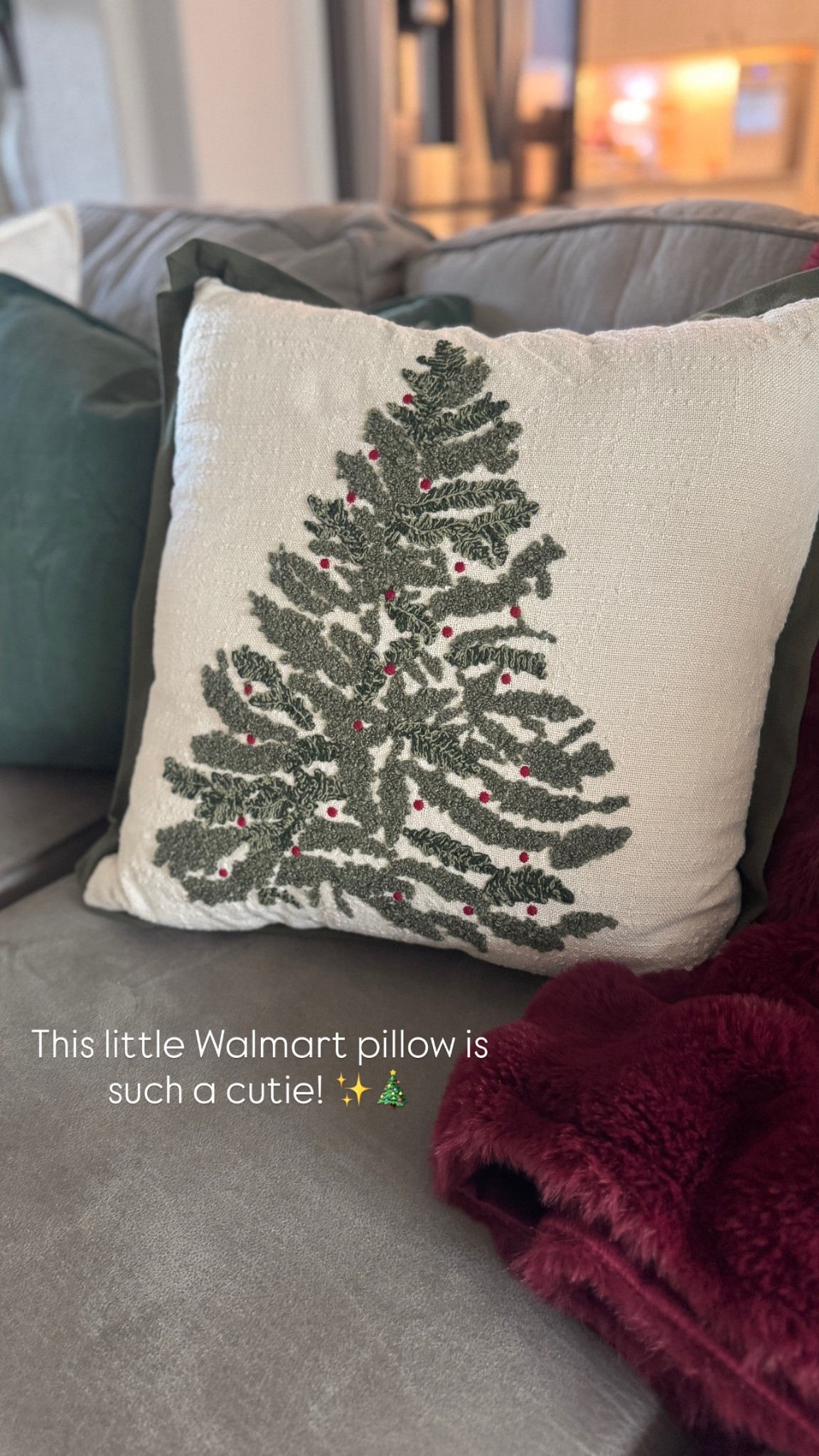 Cutie little Walmart pillow! ✨🎄

#LTKHome #LTKHoliday