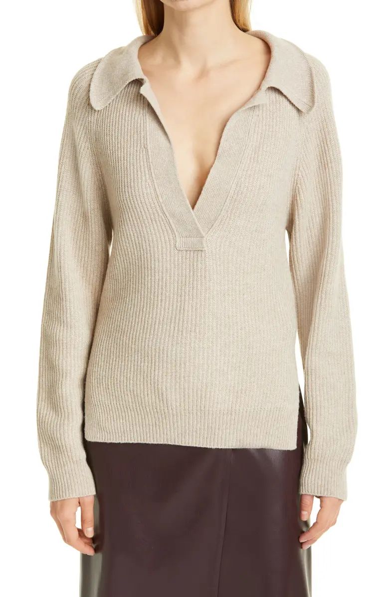 Nanushka Bambi Polo Neck Ribbed Sweater | Nordstrom | Nordstrom