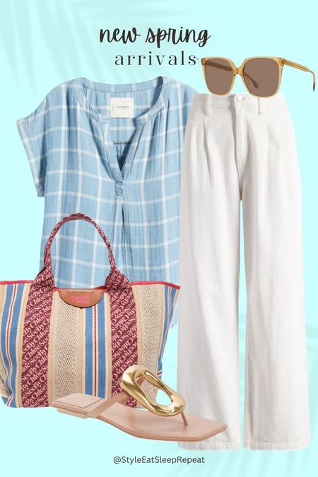 Summer look
Vacation outfit
Wide leg white pants 
Casual style
Chloe nordstrom spring 
Travel outfit 

#LTKtravel #LTKitbag #LTKstyletip