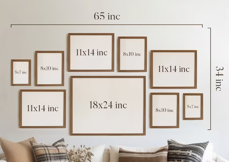 Vintage Gallery Wall Set of 9, Farmhouse Wall Art, Moody Wall Print Set, Brown Tones, Modern Trad... | Etsy (US)