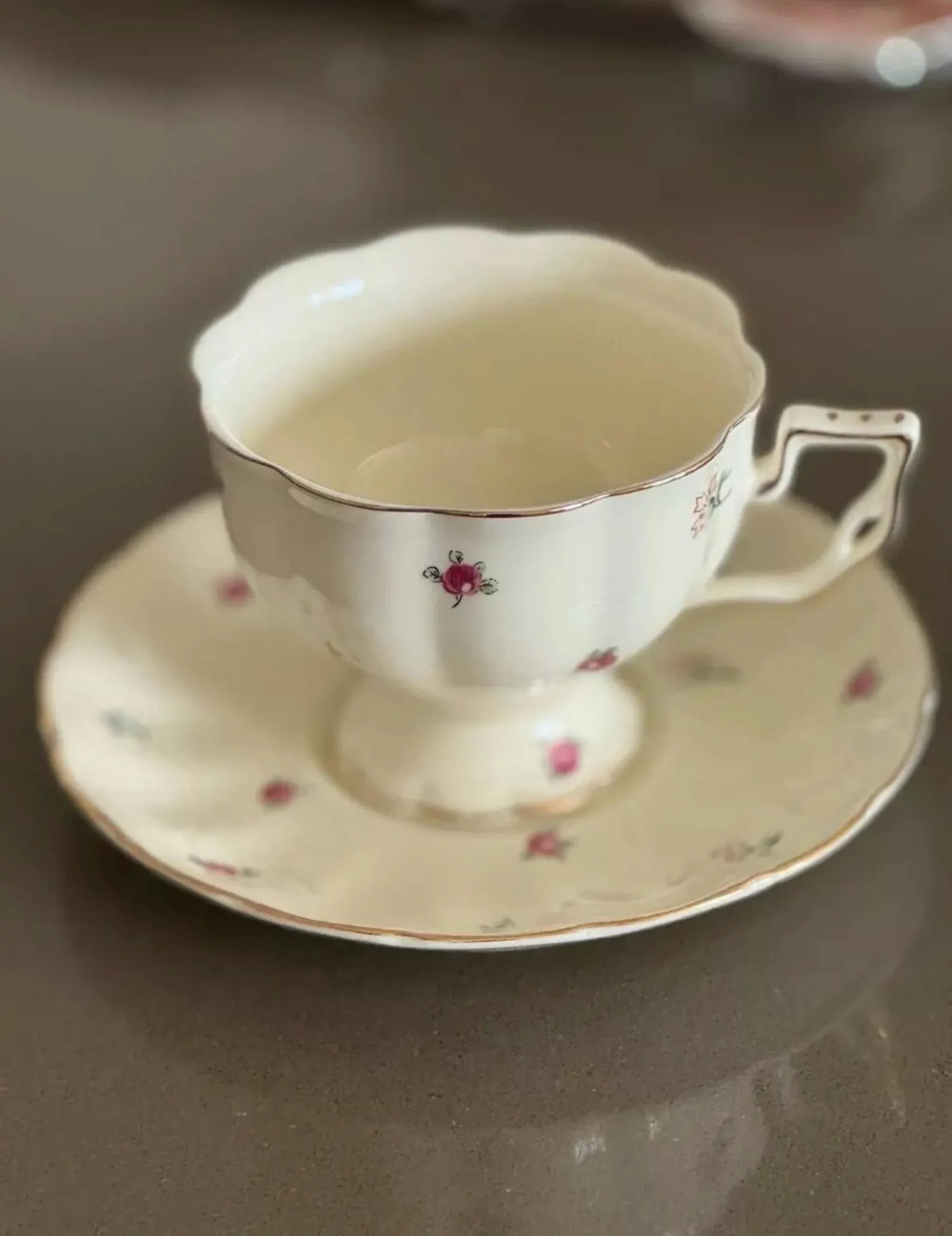 Ceramic coffee cup, afternoon tea cup, cup saucer pot set, floral tea cup | Etsy (Global)