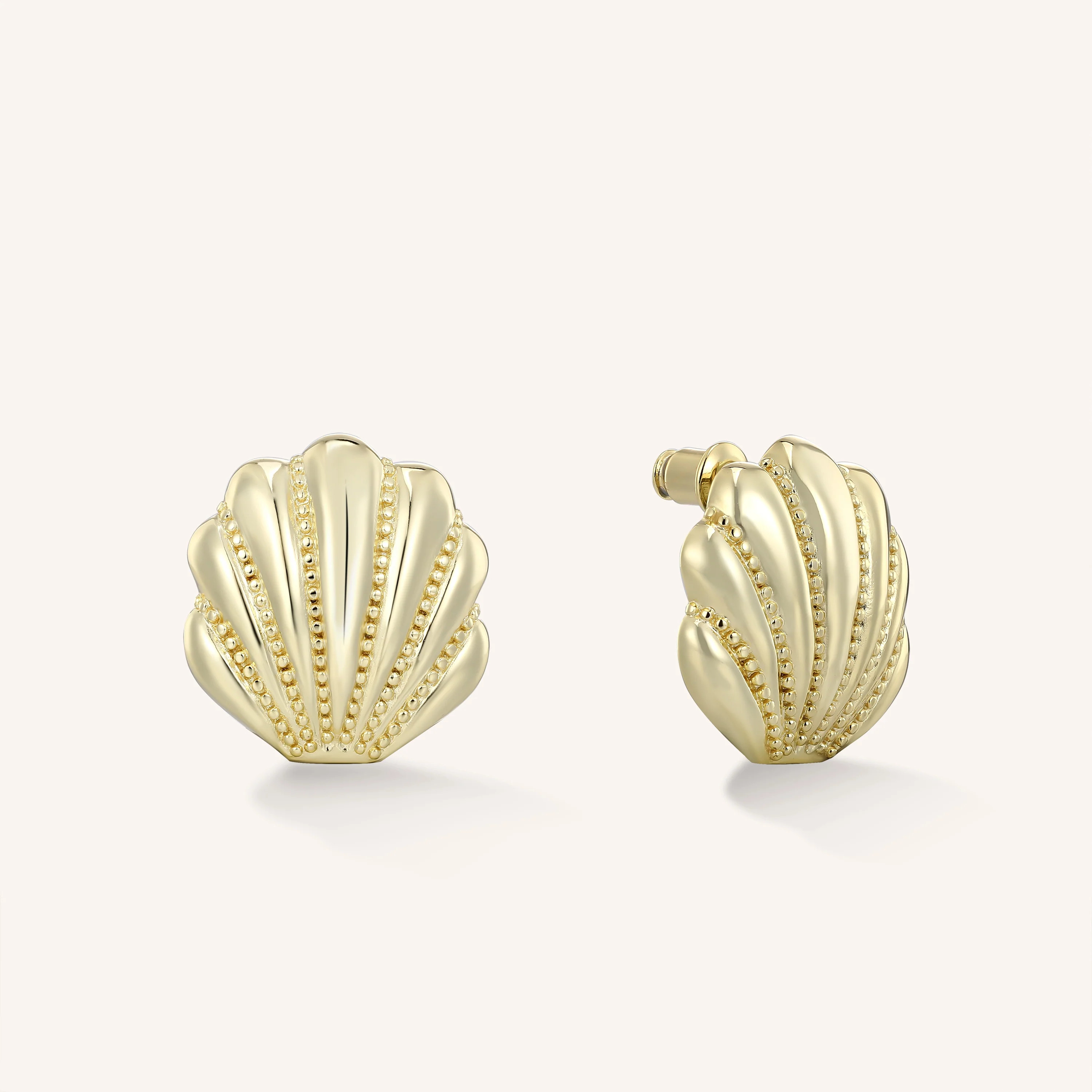 Scallop Shell Stud Earrings | Victoria Emerson