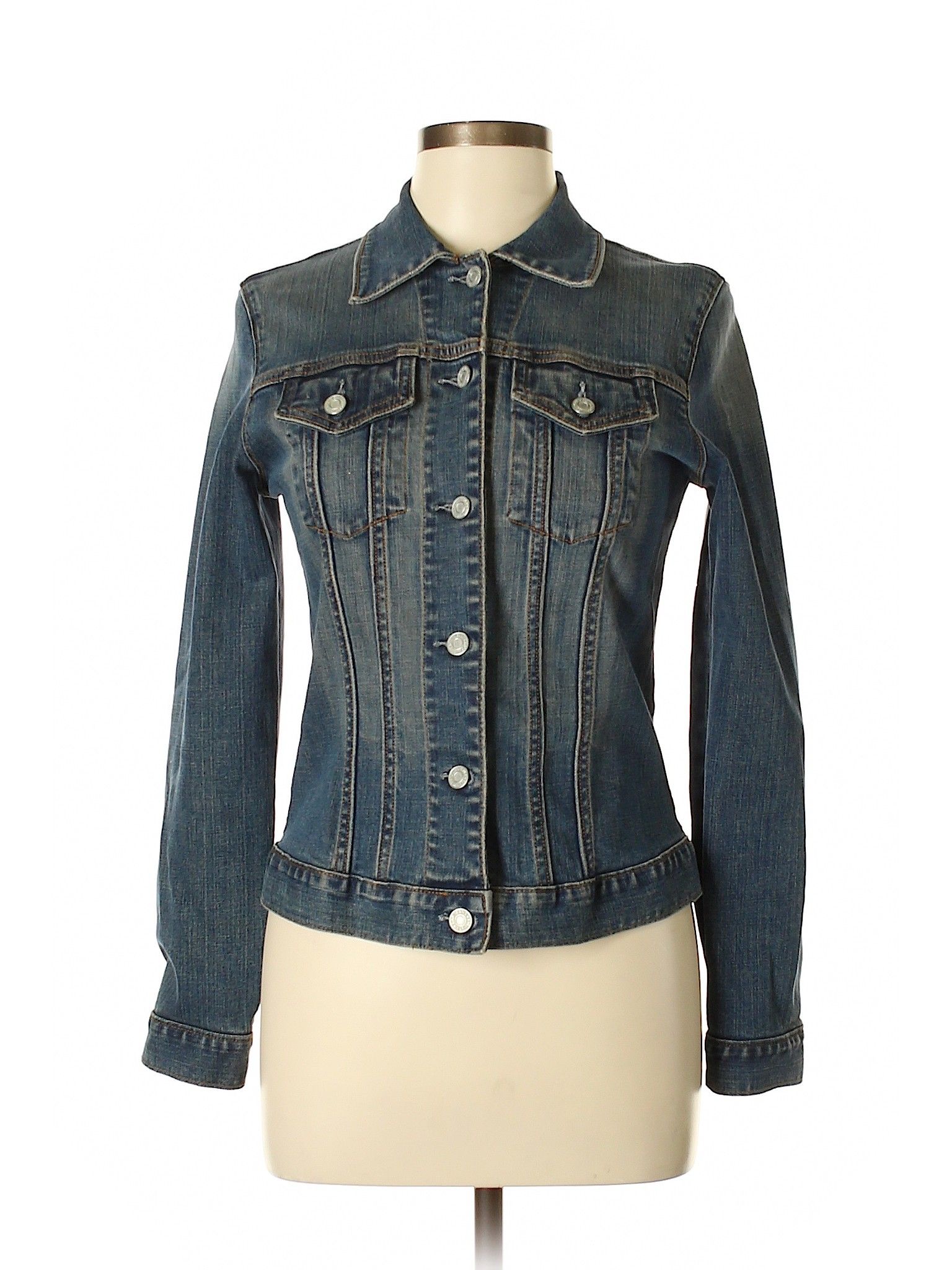 Gap Denim Jacket Size 8: Blue Women's Jackets & Outerwear - 41345512 | thredUP