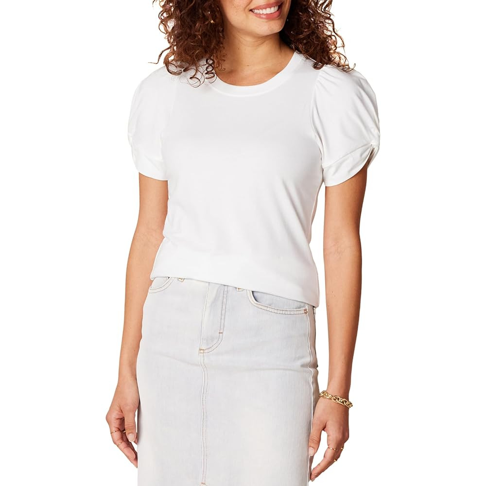 Amazon Essentials Women's Regular-Fit Twist Sleeve Crewneck T-Shirt | Amazon (US)