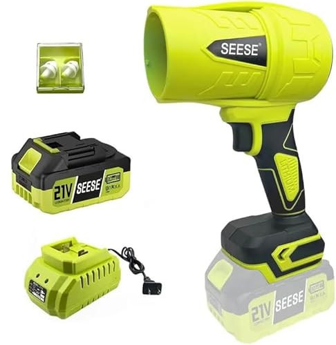 SEESE Turbo Jet Leaf Blower: Cordless Leaf Blower for Yard Leaves, Driveway Sand & Car Drying - 450 CFM High Speed with Ergonomic Handle for Easy Operation | Amazon (US)