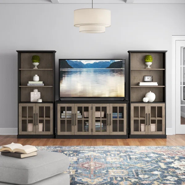 Arantza Entertainment Center for TVs up to 75" with Bookcases | Wayfair North America