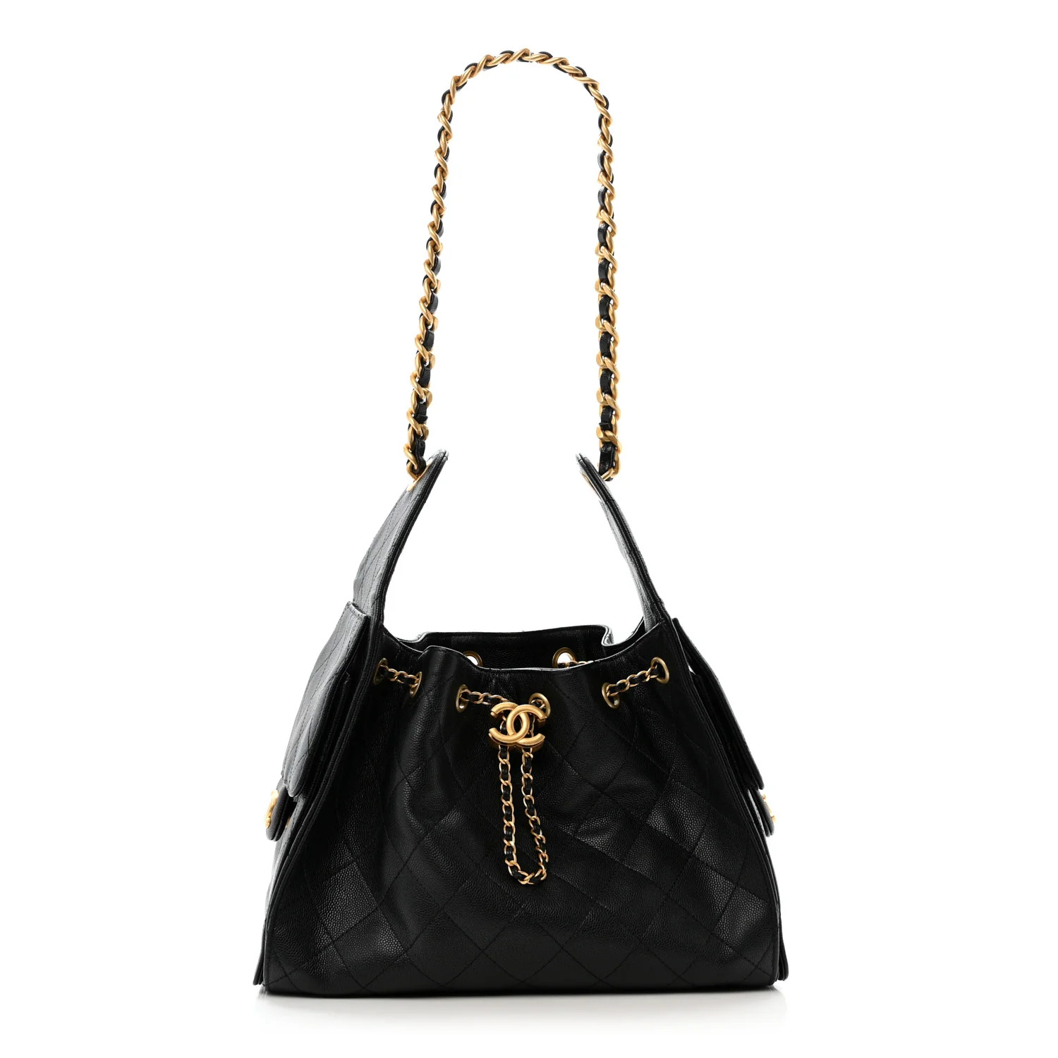 Caviar Quilted Small Chanel 25 Handbag Black | FASHIONPHILE (US)