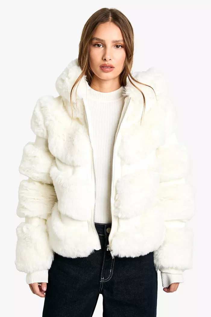 Faux Fur Hooded Jacket | boohoo (US & Canada)