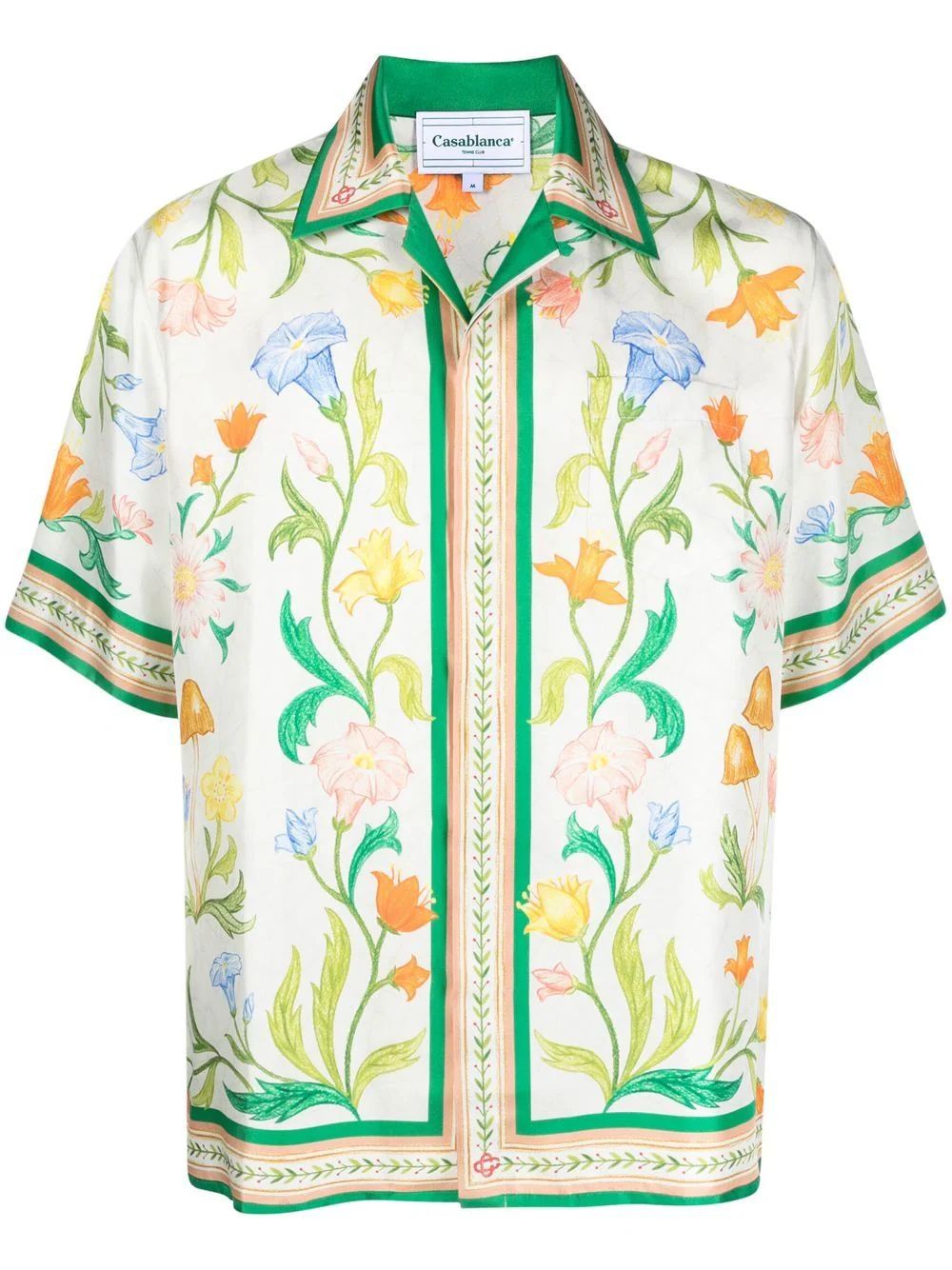 Casablanca L’Arche Fleure Printed Silk Shirt - Farfetch | Farfetch Global